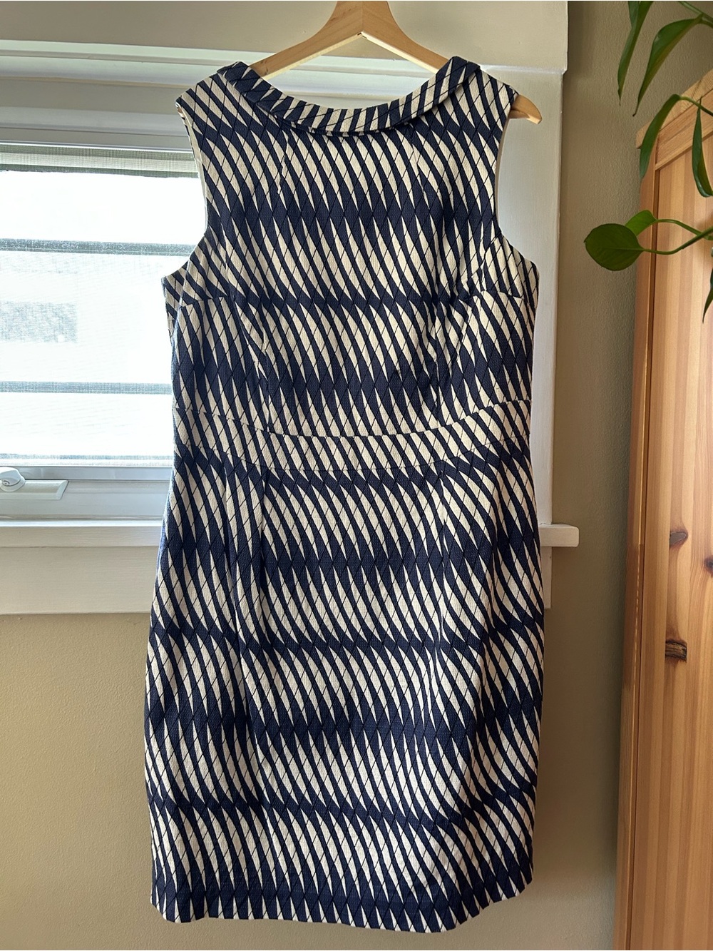 Boden bateau neck cotton print dress